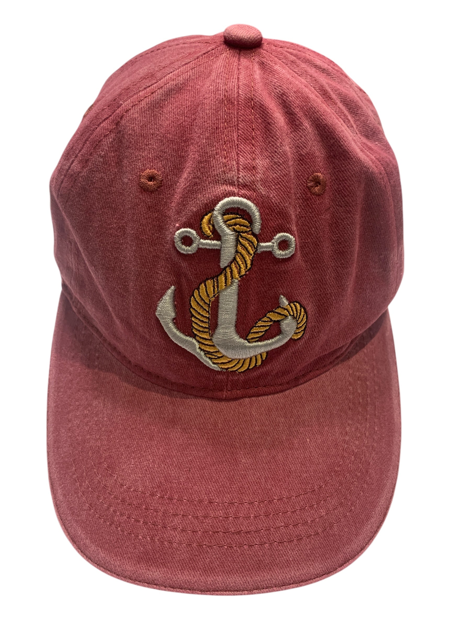Casquette rose foncé avec emblème d'ancre
