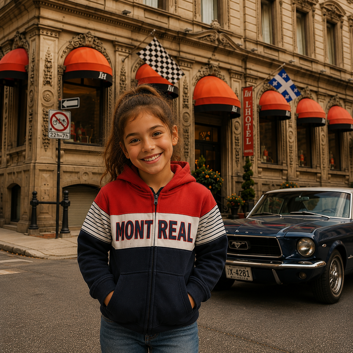 Montréal Kids Zip Hoodie | Boutique LH Montréal