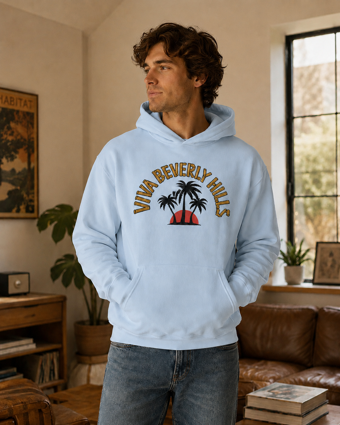Viva Beverly Hills Palm Sunset Graphic Hoodie | Men Category | Boutique LH Montréal