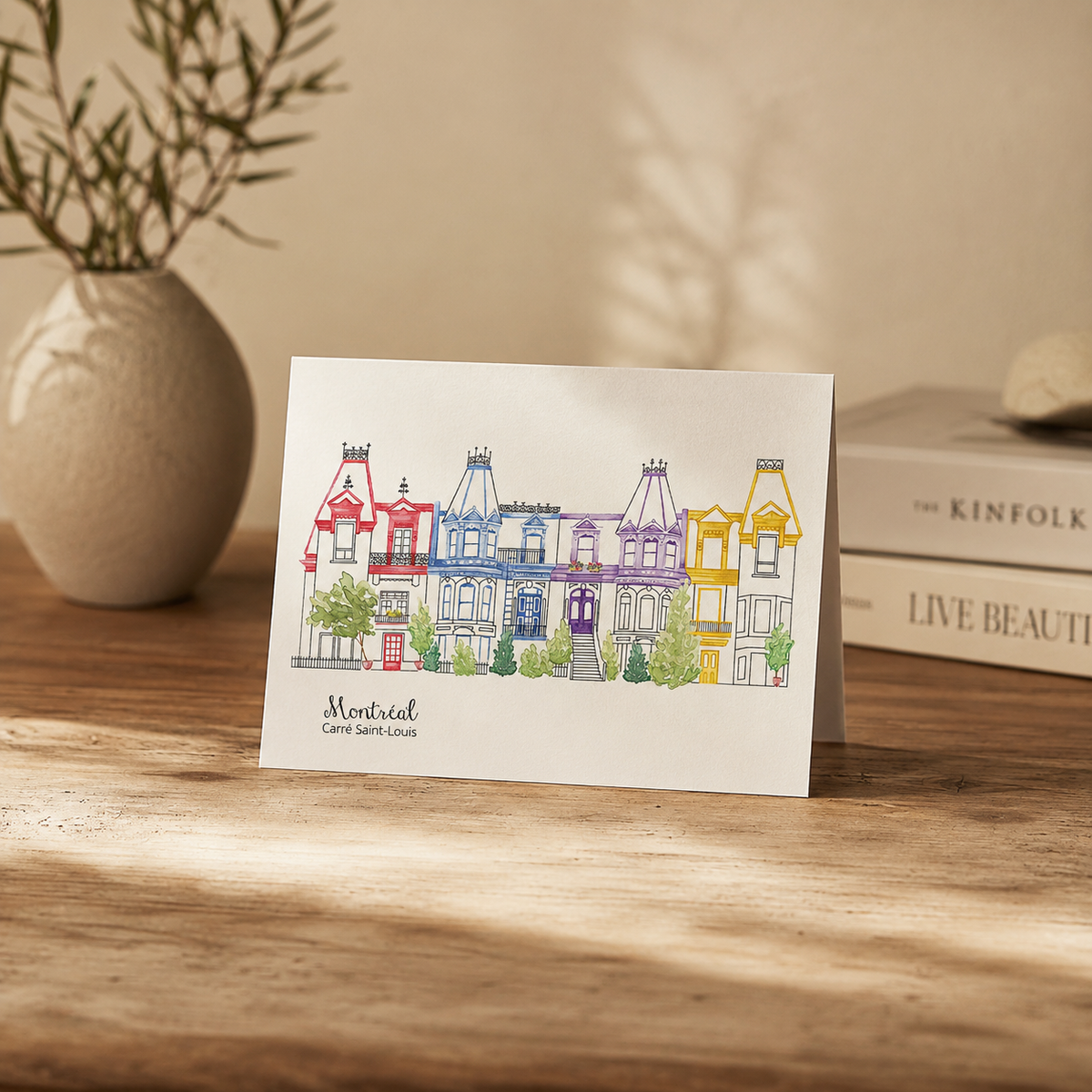 Montréal Saint-Louis Square Greeting Card – Local Art Souvenir | Boutique LH Montréal