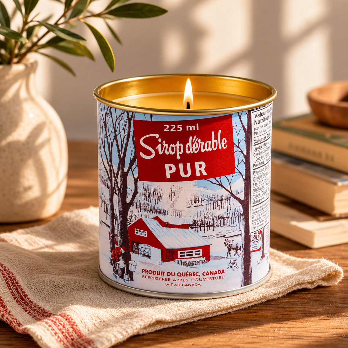Maple Syrup Small Candle – Cotton Wick Canadian Souvenir | Boutique LH Montréal