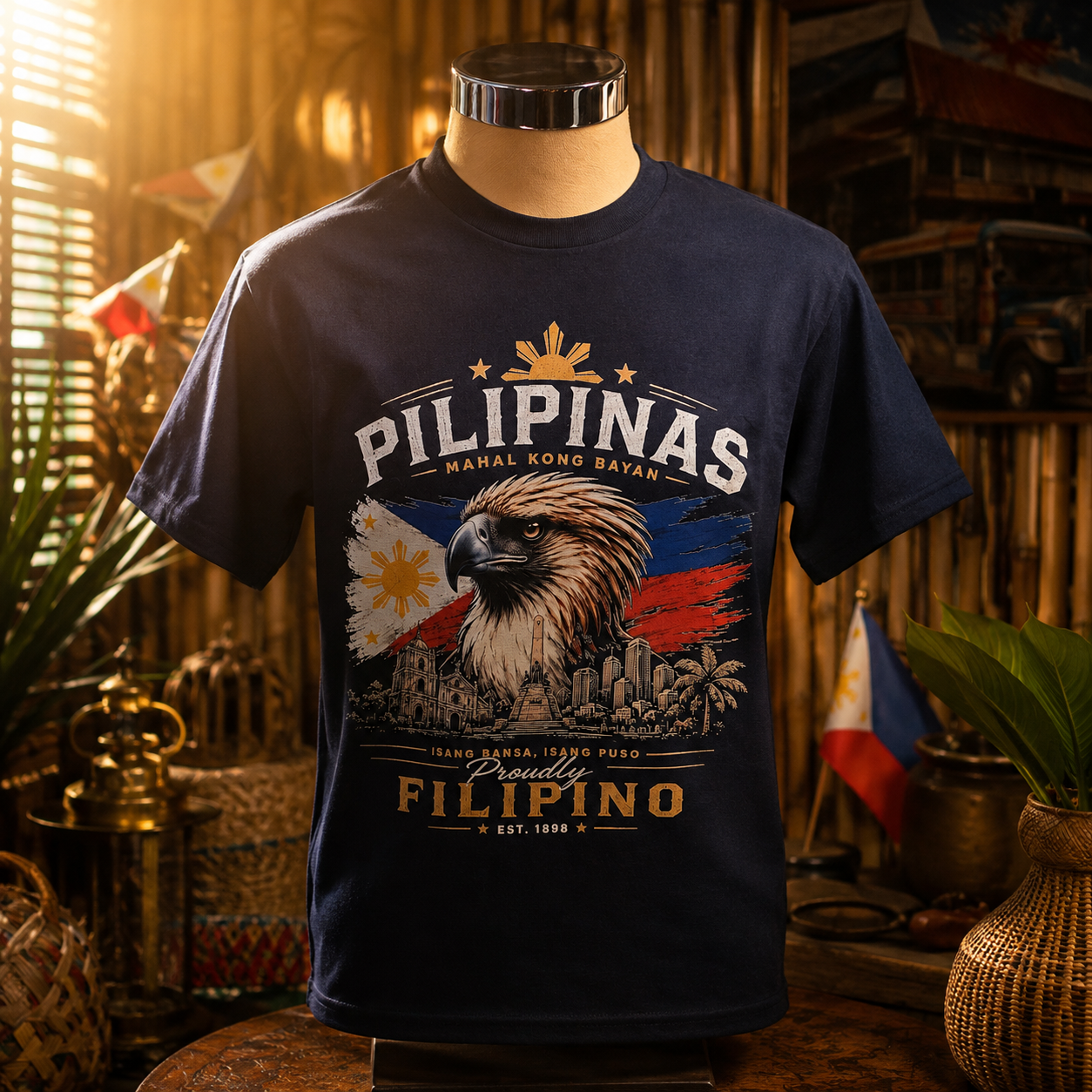 PILIPINAS SA PUSO | FILIPINO PRIDE UNISEX T-SHIRT | LIMITED EDITION| Boutique LH Montréal