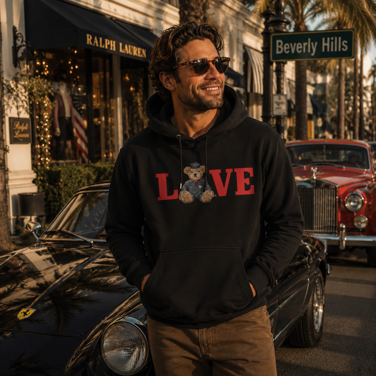 Romy Unisex Hoodie – LOVE Teddy Bear | Boutique LH Montréal
