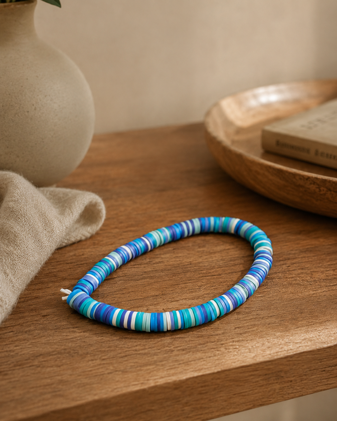 Stretch Disc Bead Bracelet – Ocean Breeze Mix | Boutique LH Montréal