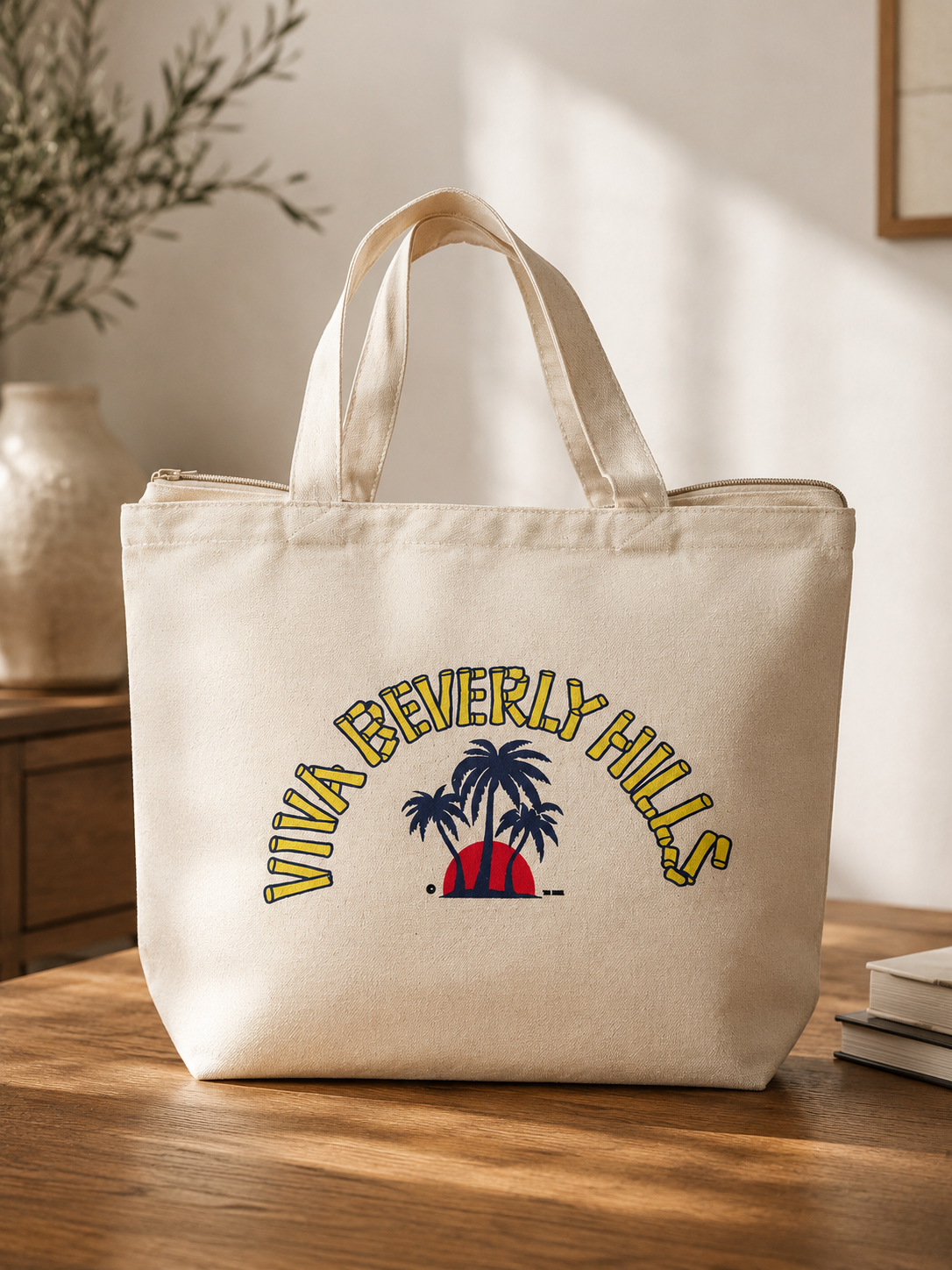 Viva Beverly Hills Canvas Tote Bag| Boutique LH Montréal