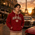 Montréal Heritage Pullover Hoodie – Deep Red | Boutique LH