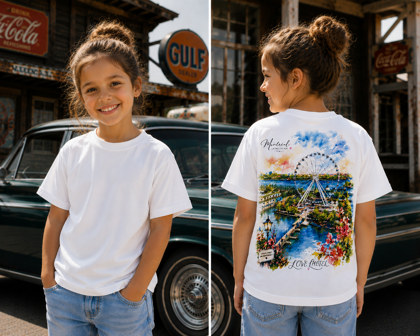 Montréal Ferris Wheel Watercolor Graphic T-Shirt – Kids | Boutique LH Montréal