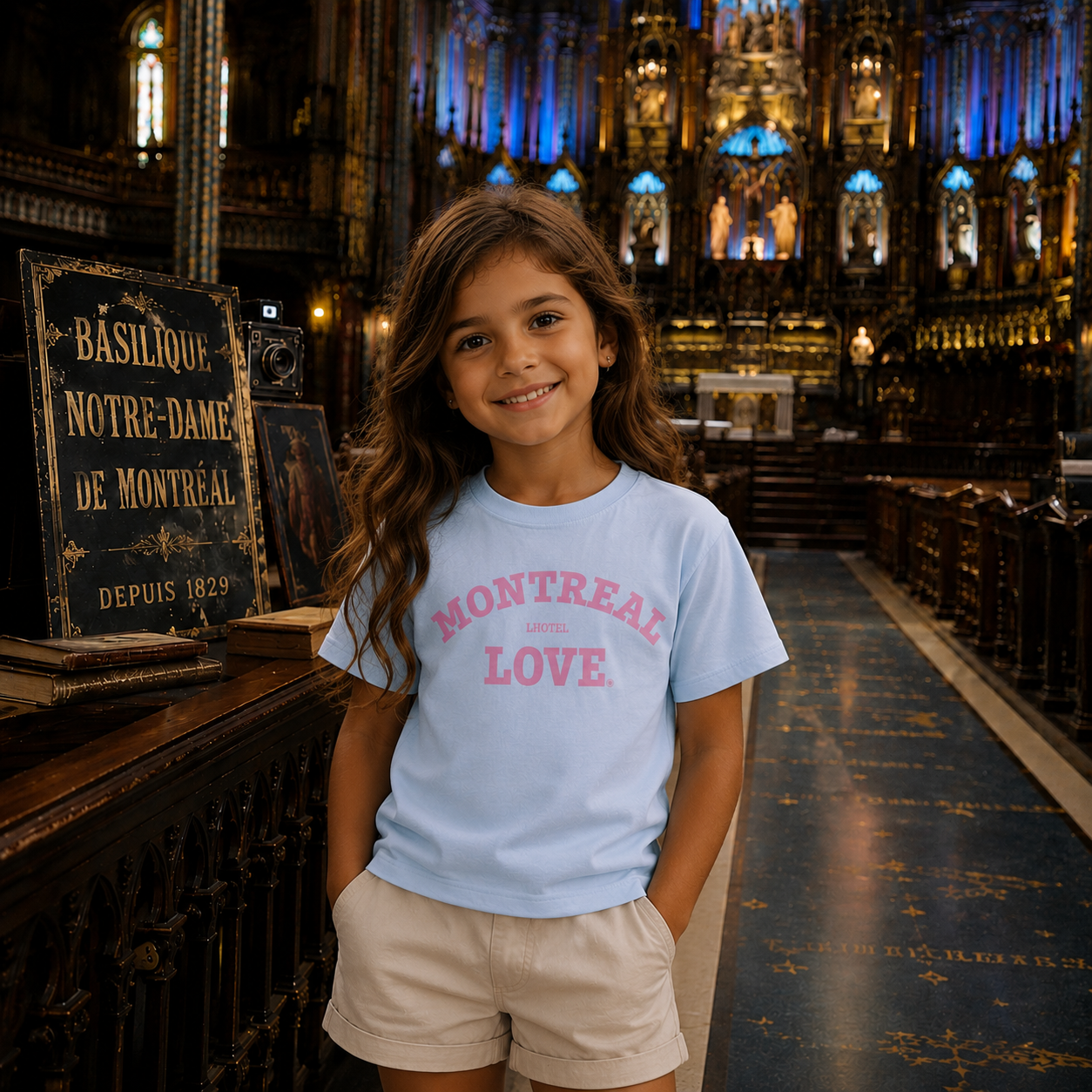 Montréal Love Kids T-Shirt – SKY BLUE | Boutique LH Montréal