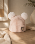 Bonnet à oreilles de souris et feuille d'érable pour enfant