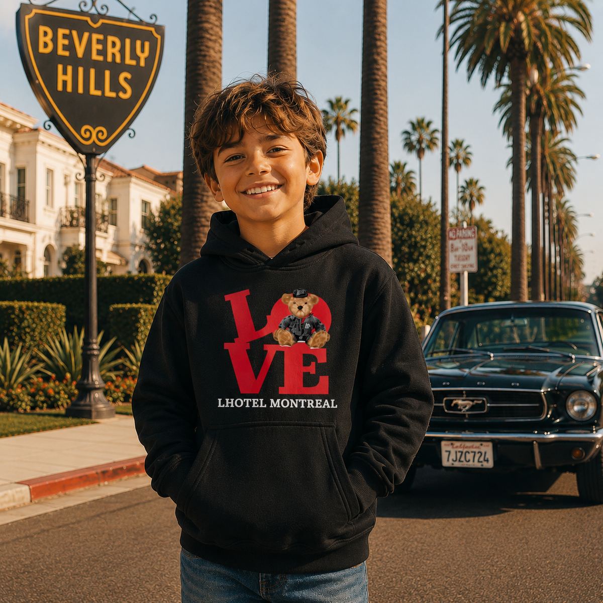 LOVE Teddy Kids Hoodie | Boutique LH Montréal