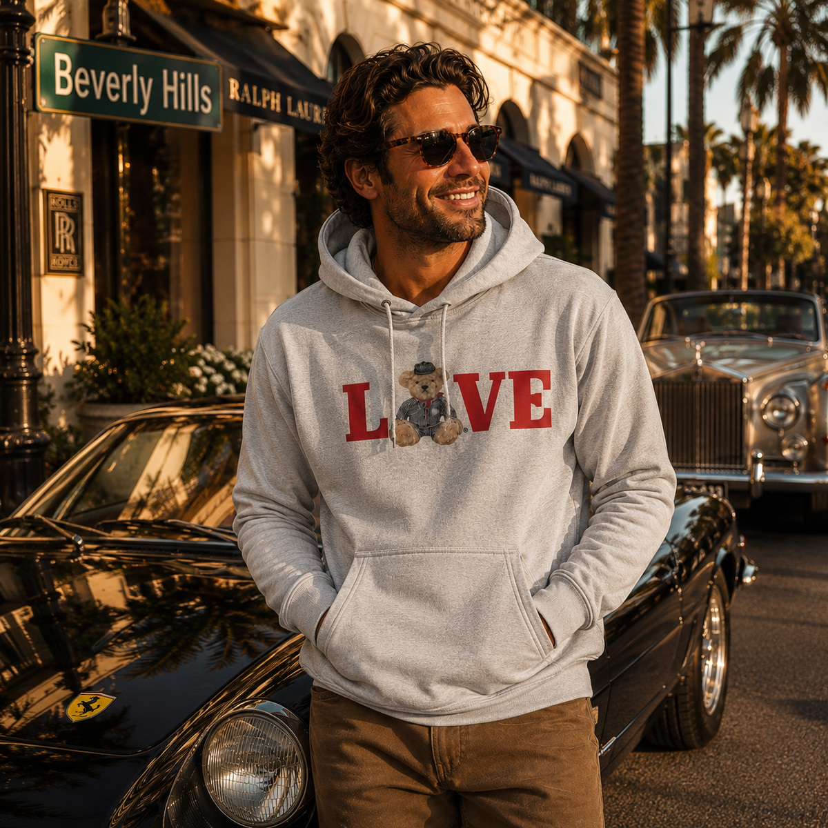Romy Unisex Hoodie – LOVE Teddy Bear | Boutique LH Montréal