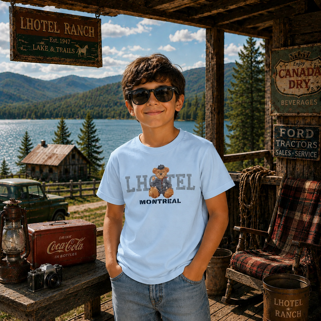 Kids T-Shirt – LHOTEL Montréal Teddy Bear | Boutique LH Montréal