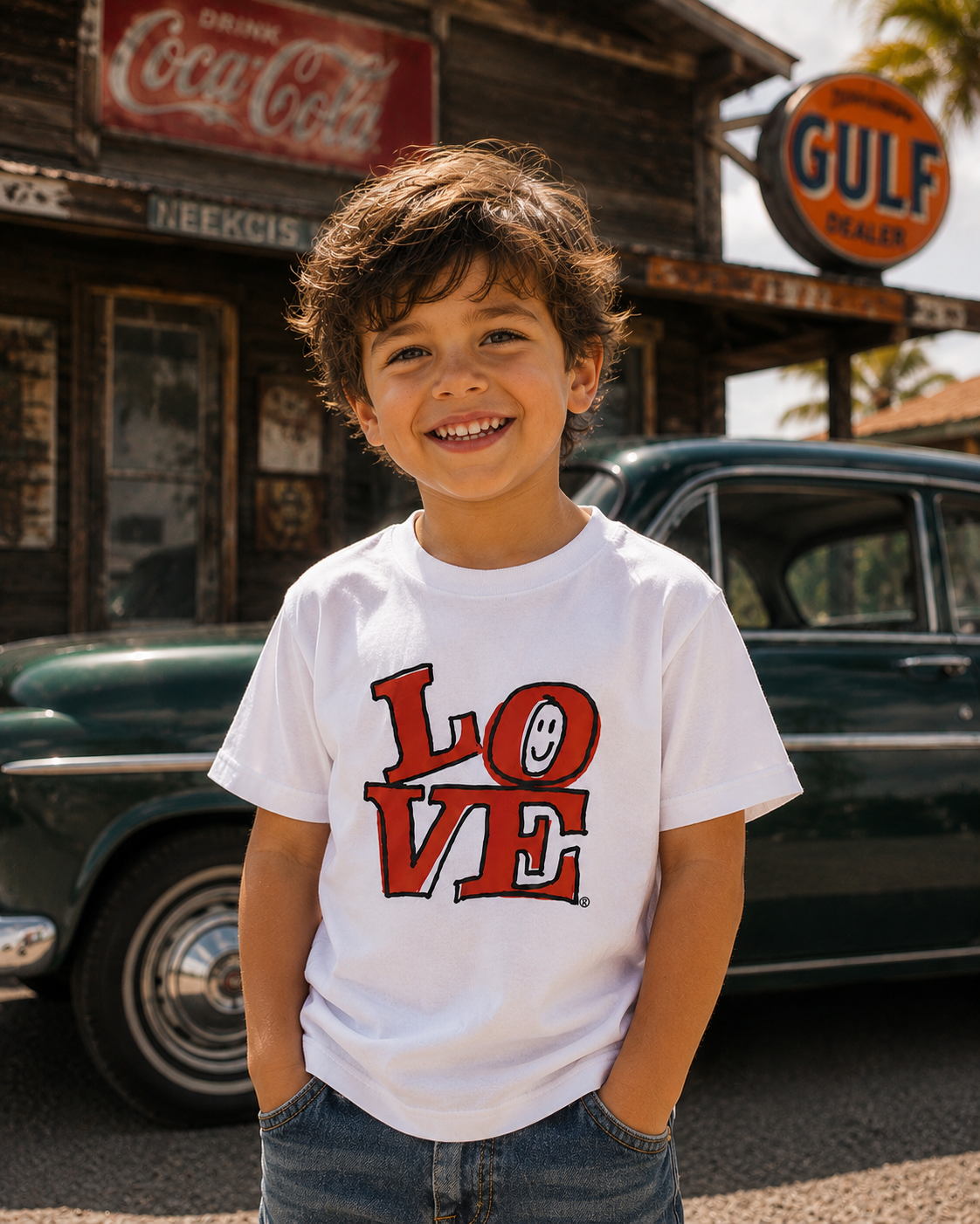 LOVE Smiley Graphic T-Shirt | Kids | Boutique LH Montréal