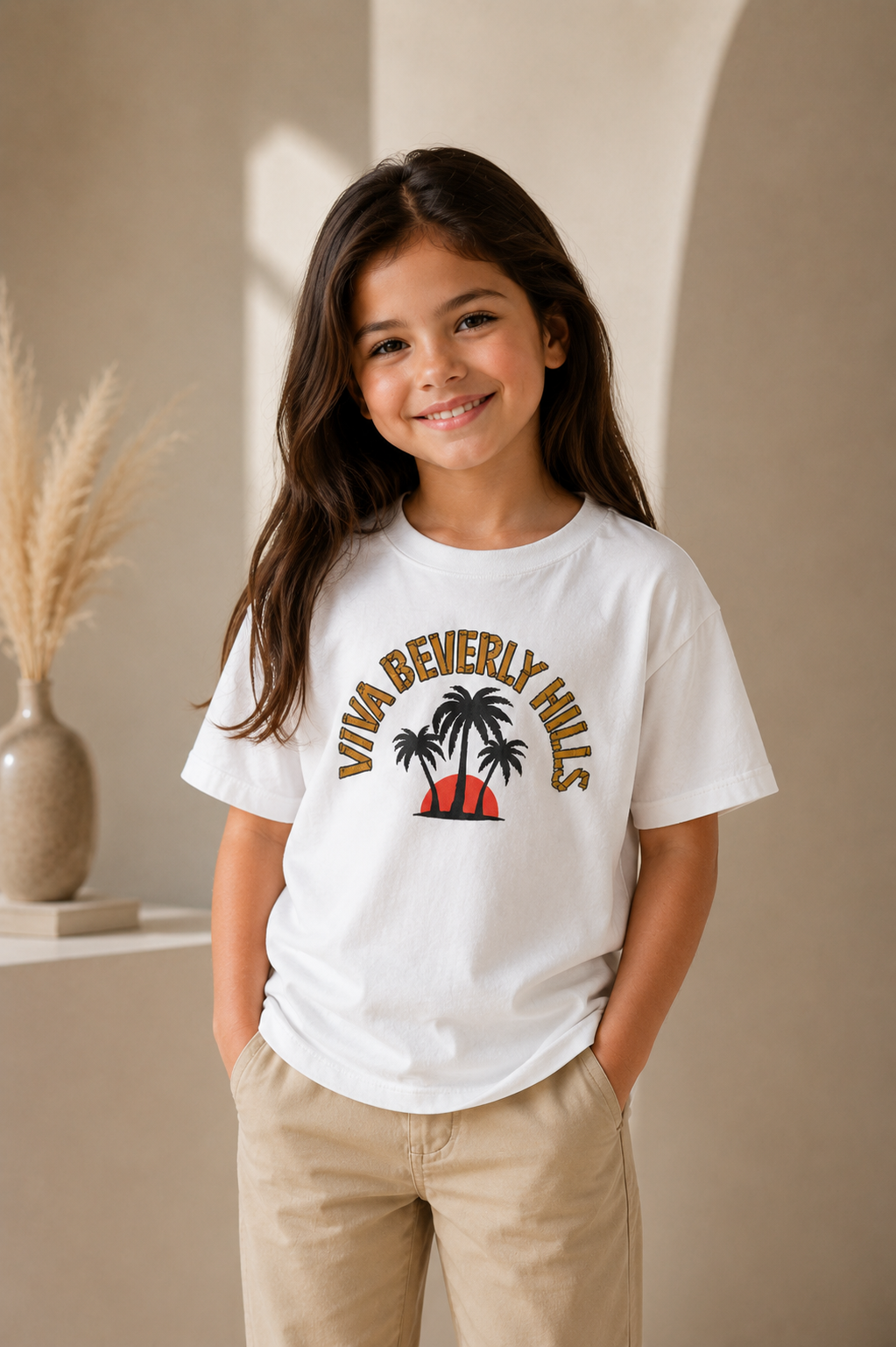 Viva Beverly Hills Palm Sunset Graphic T-Shirt | Girl Kids Category | Boutique LH Montréal
