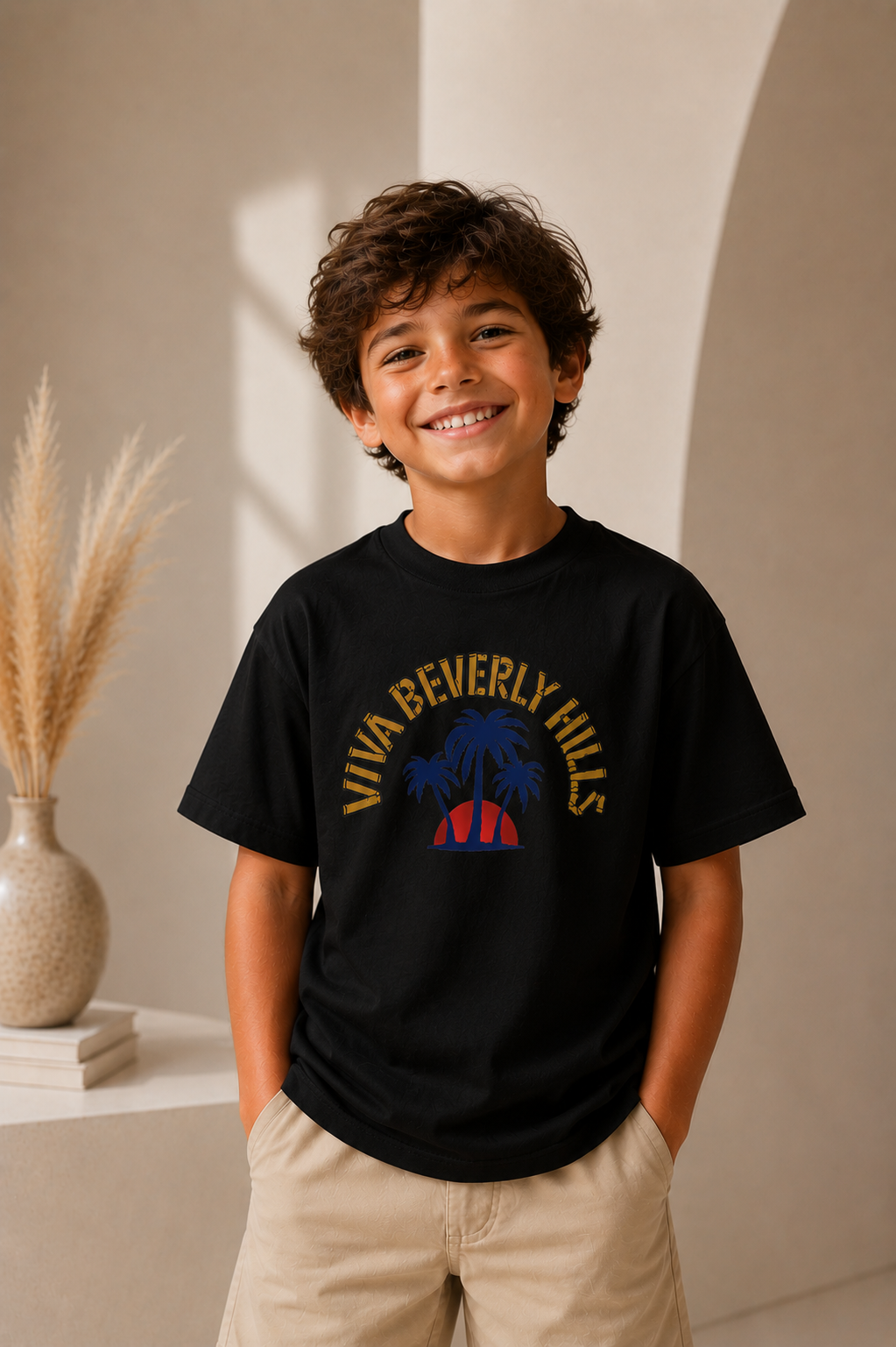 Viva Beverly Hills Palm Sunset Graphic T-Shirt | Boy Kids Category | Boutique LH Montréal