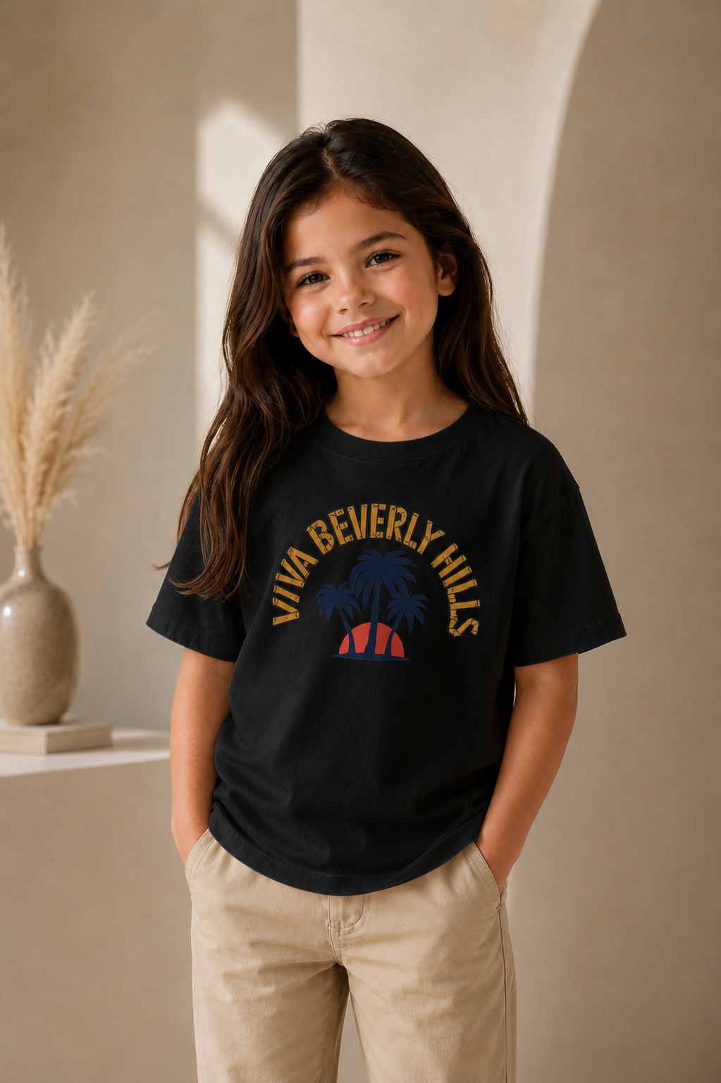 Viva Beverly Hills Palm Sunset Graphic T-Shirt | Girl Kids Category | Boutique LH Montréal