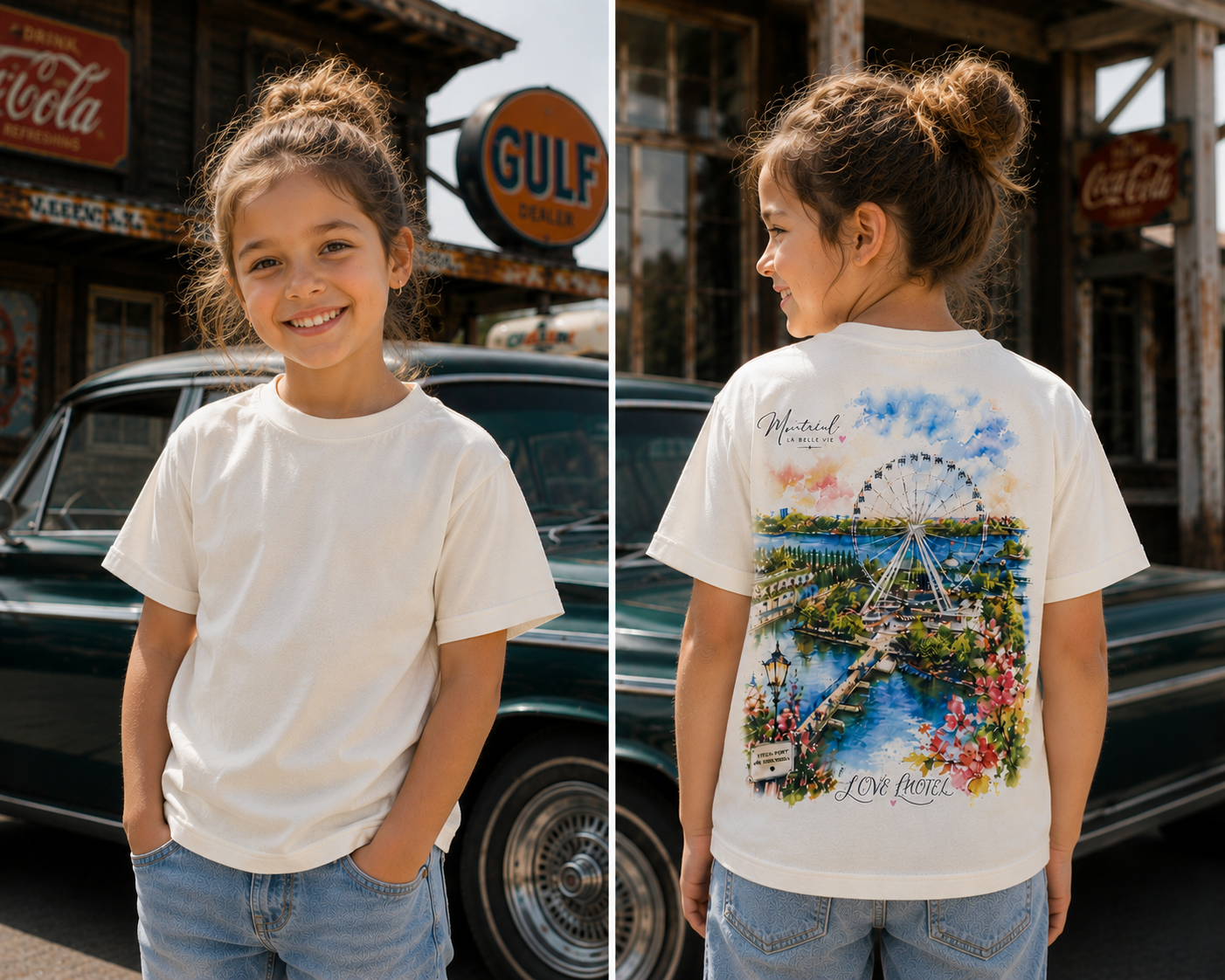 Montréal Ferris Wheel Watercolor Graphic T-Shirt – Kids | Boutique LH Montréal