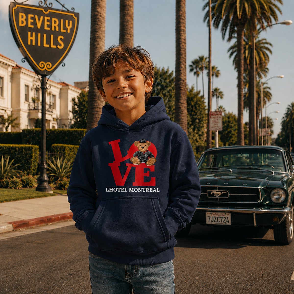 LOVE Teddy Kids Hoodie | Boutique LH Montréal