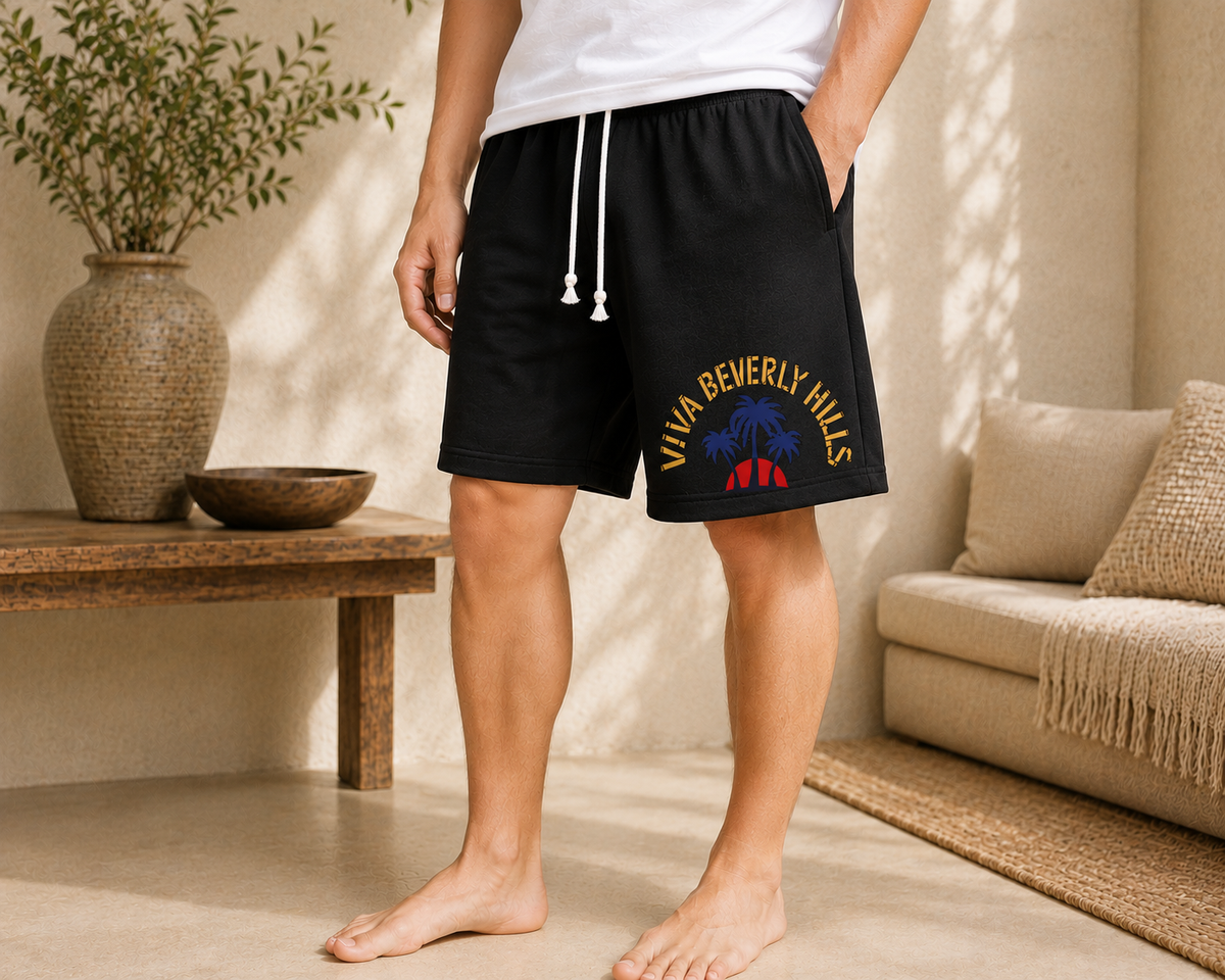 Viva Beverly Hills Palm Sunset Fleece Shorts | Men Category | Boutique LH Montréal