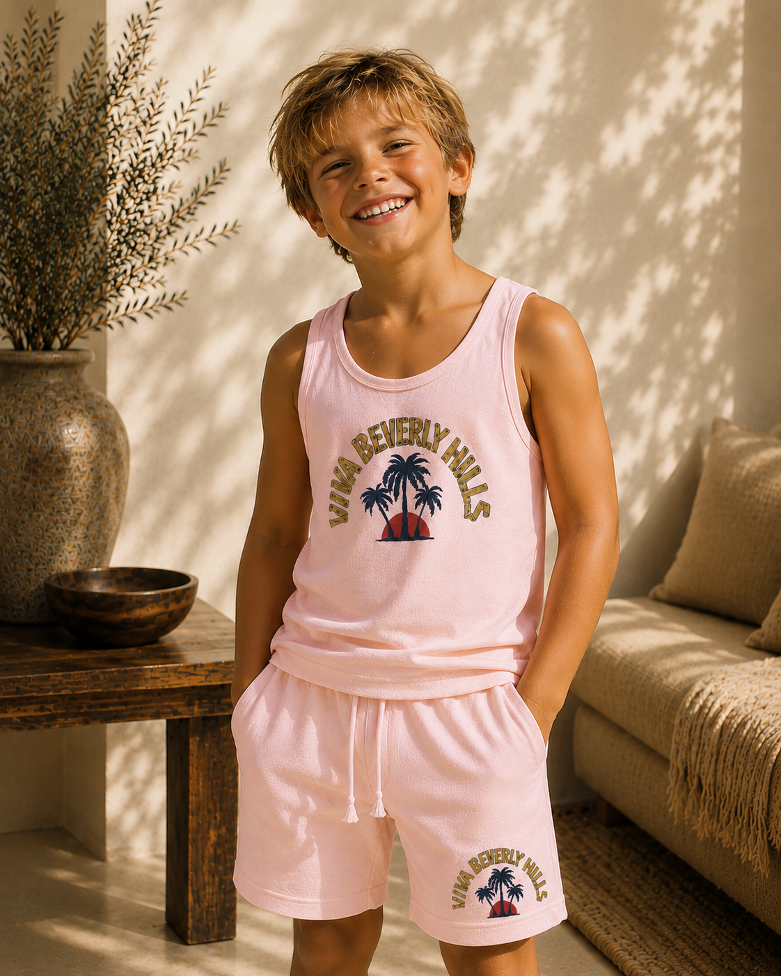 Viva Beverly Hills Kids Tank Top & Shorts Set| Boy Kids Category | Boutique LH Montréal
