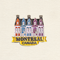Pin émaillé Maisons de ville de Montréal – Cadeau souvenir coloré d'architecture canadienne
