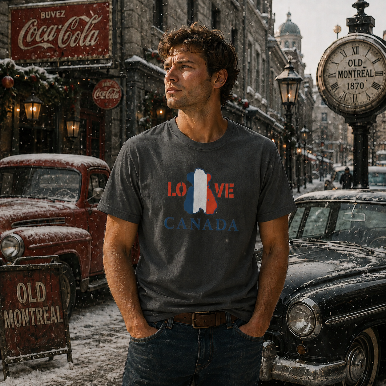 Mia Unisex T-Shirt – LOVE Canada Bear Charcoal | Boutique LH Montréal