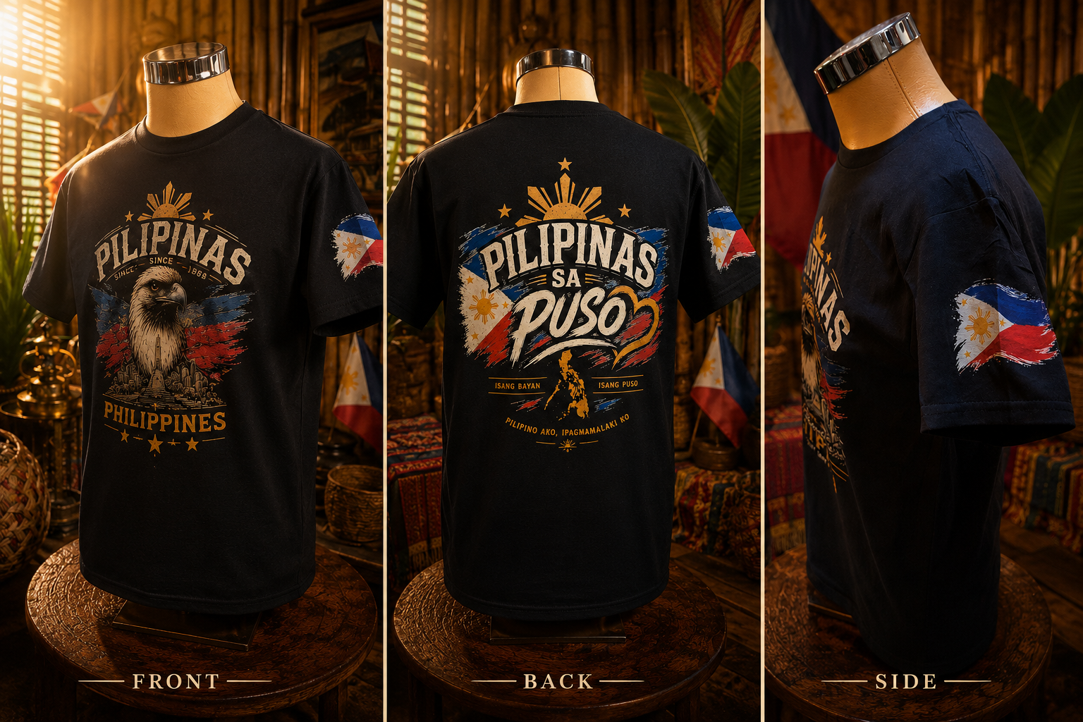 PILIPINAS SA PUSO | FILIPINO PRIDE UNISEX T-SHIRT | LIMITED EDITION| Boutique LH Montréal