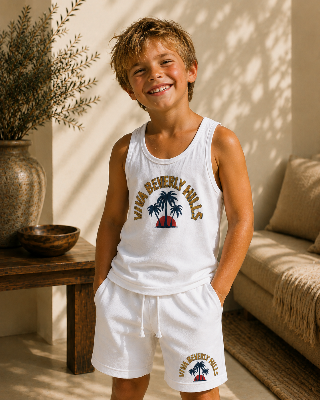 Viva Beverly Hills Kids Tank Top & Shorts Set| Boy Kids Category | Boutique LH Montréal
