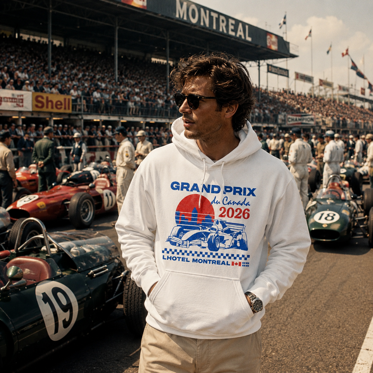 Montréal Grand Prix Hoodie – LHotel Souvenir Unisex Sweatshirt | Boutique LH Montréal
