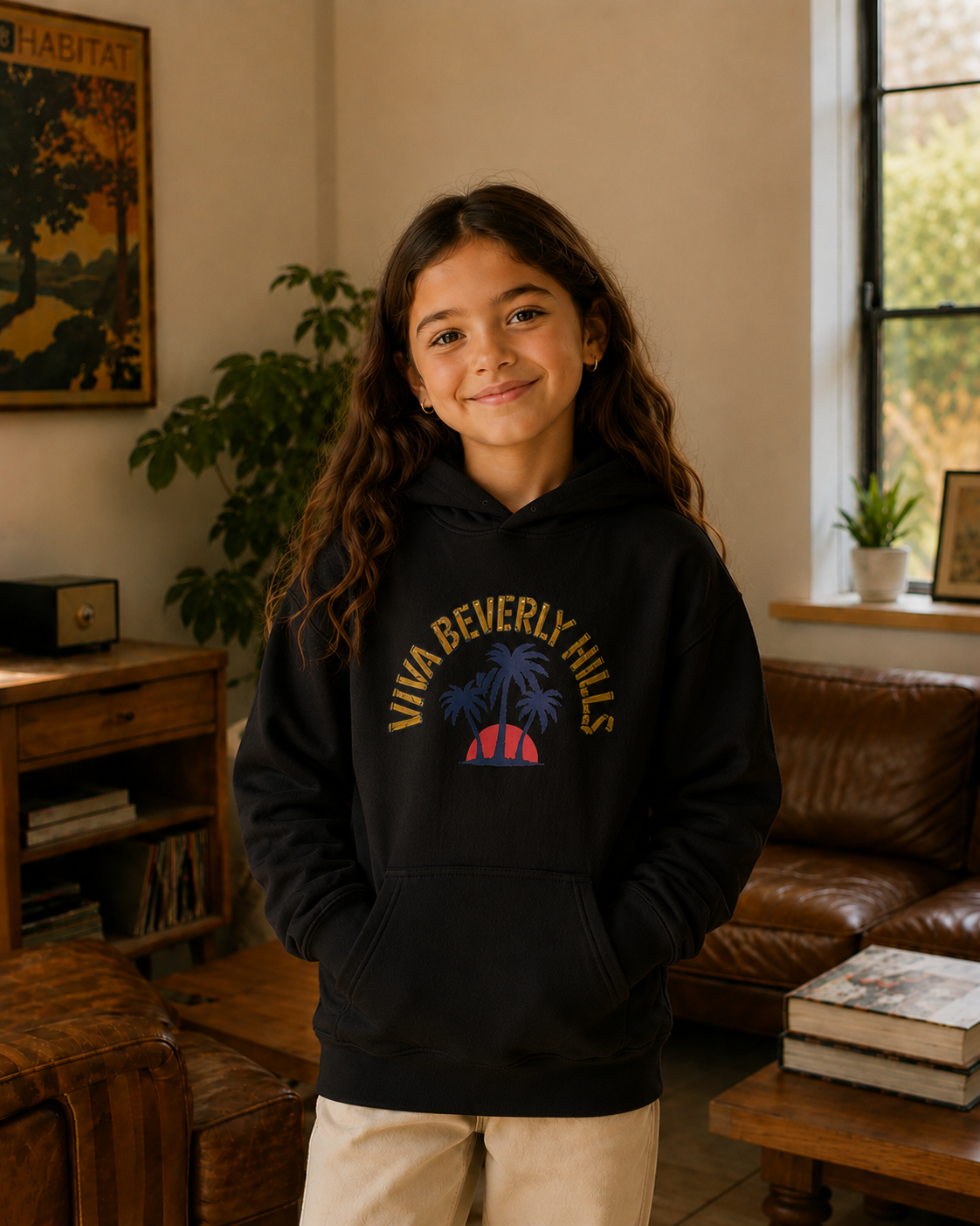 Viva Beverly Hills Palm Sunset Graphic Hoodie | Girl Kids Category | Boutique LH Montréal