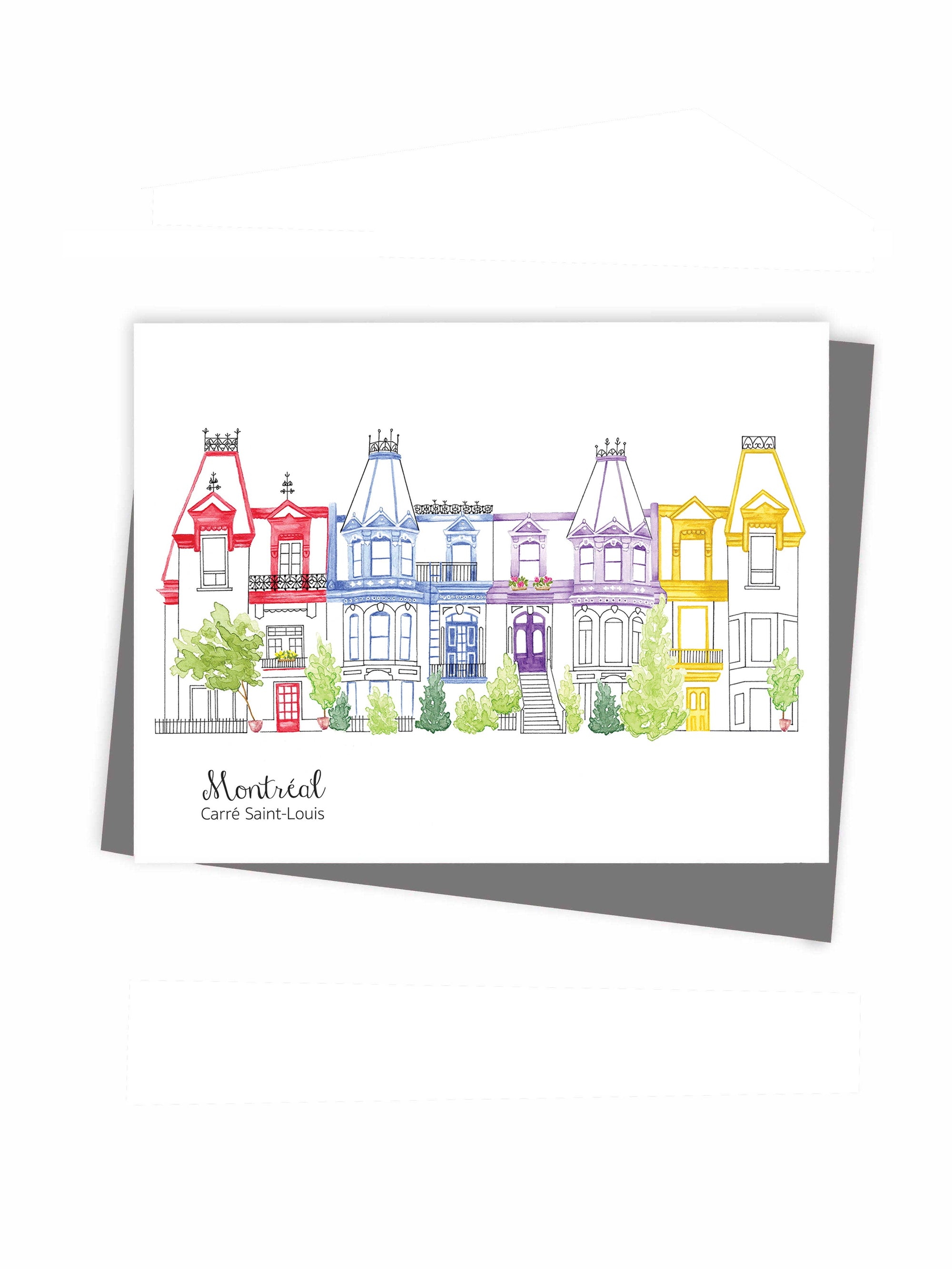 Montreal Saint-louis Square, Greeting Card