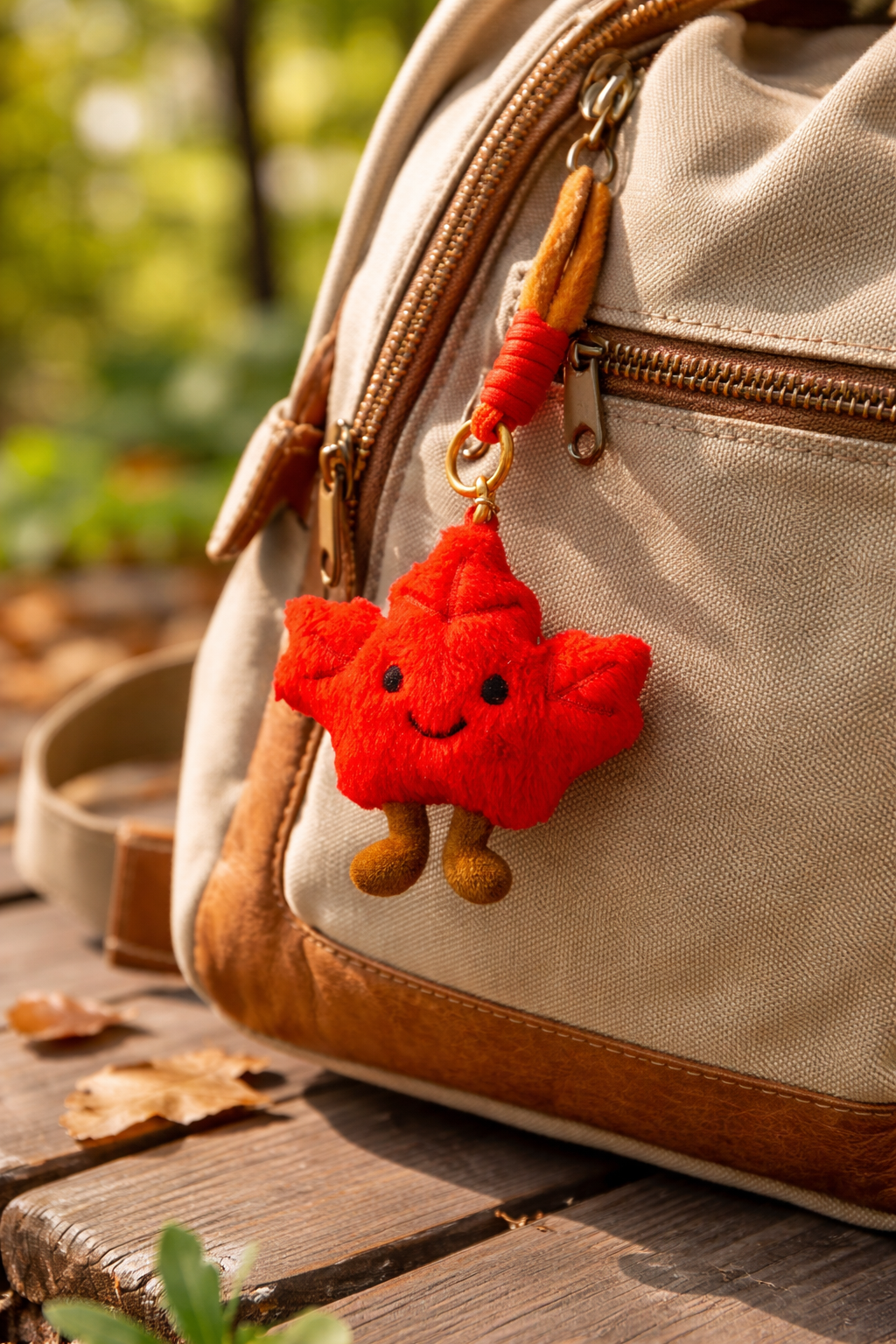 Cute Maple Leaf Plush Bag Charm Keychain – Canada Souvenir | Boutique LH Montréal