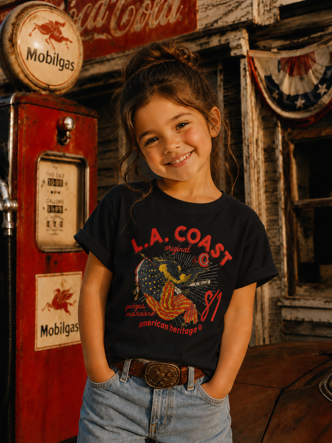 Georges Marciano Collection – L.A. Coast American Heritage Graphic T-Shirt | Girl Kids Category | Boutique LH Montréal