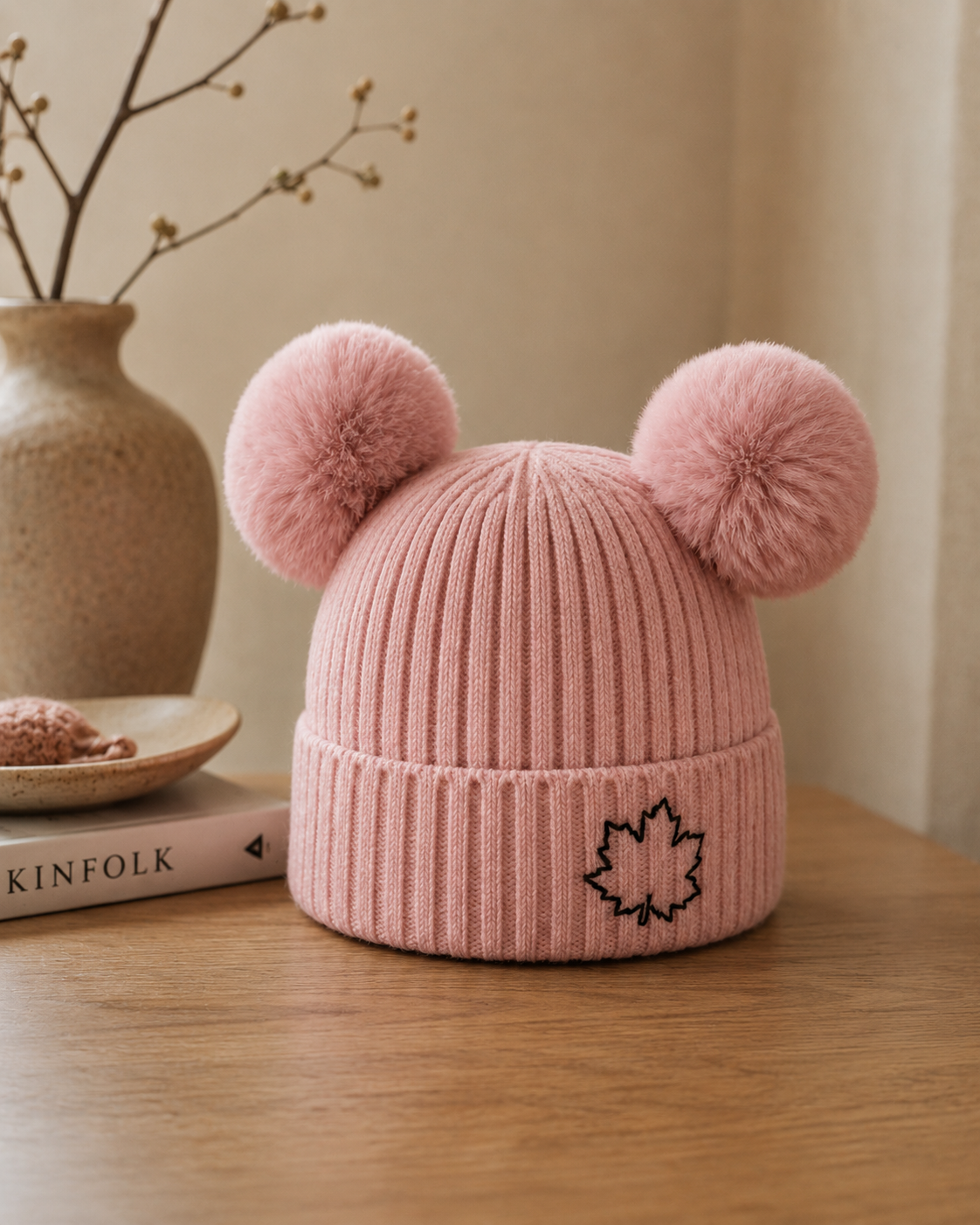 Mouse Ears Maple Leaf Beanie – Kids | Boutique LH Montréal