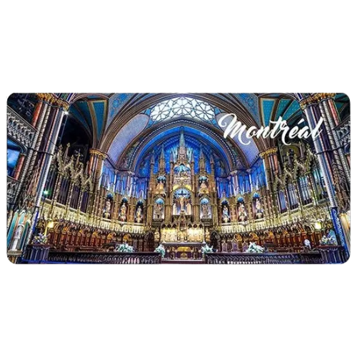 Montréal Notre-Dame Basilica 2D Foil Magnet – Souvenir | Boutique LH Montréal