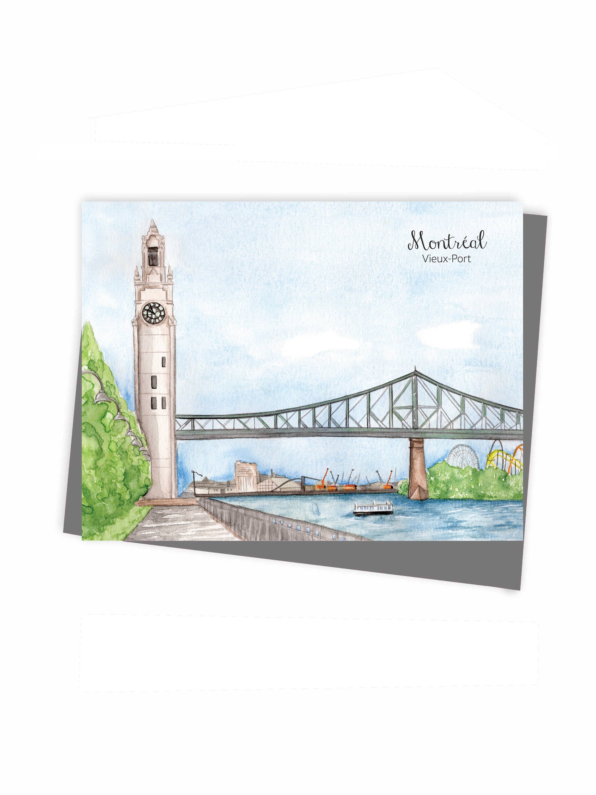 Montreal Old port, Greeting Card