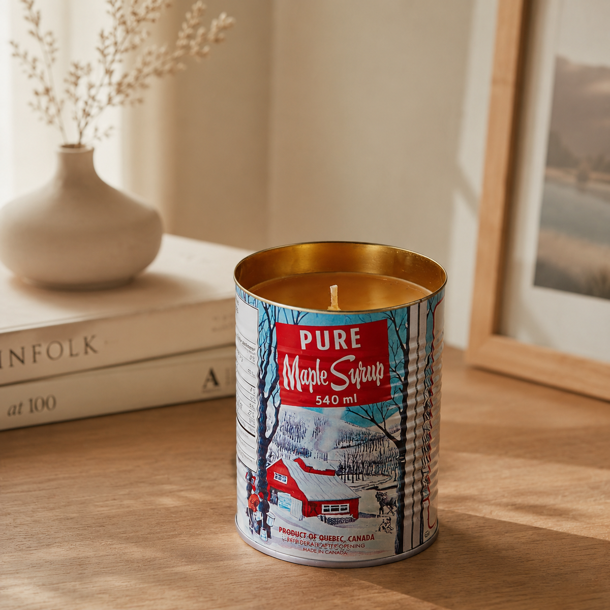 Maple Syrup Large Candle – Cotton Wick Canadian Gift | Boutique LH Montréal