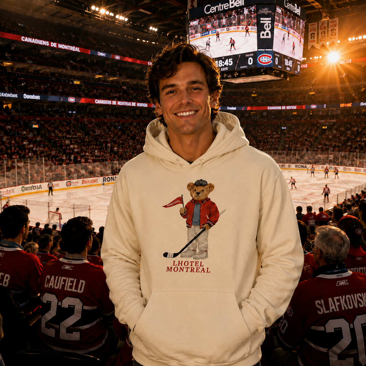 Teddy Bear Montréal Hoodie – LHotel Souvenir Unisex Sweatshirt | Boutique LH Montréal