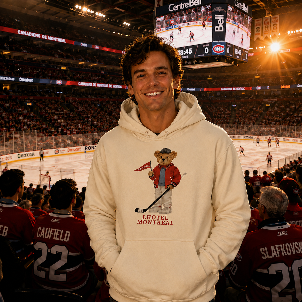 Teddy Bear Montréal Hoodie – LHotel Souvenir Unisex Sweatshirt | Boutique LH Montréal