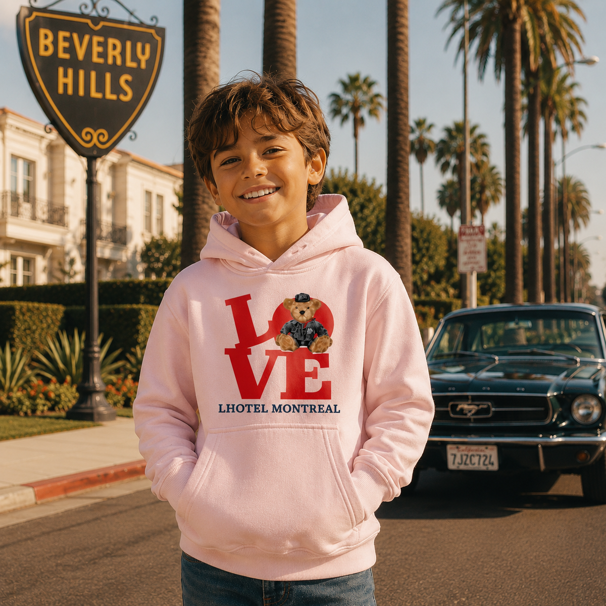 LOVE Teddy Kids Hoodie | Boutique LH Montréal