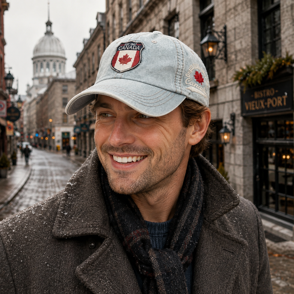 Canada Heritage Crest Cap – Washed Grey | Boutique LH Montréal