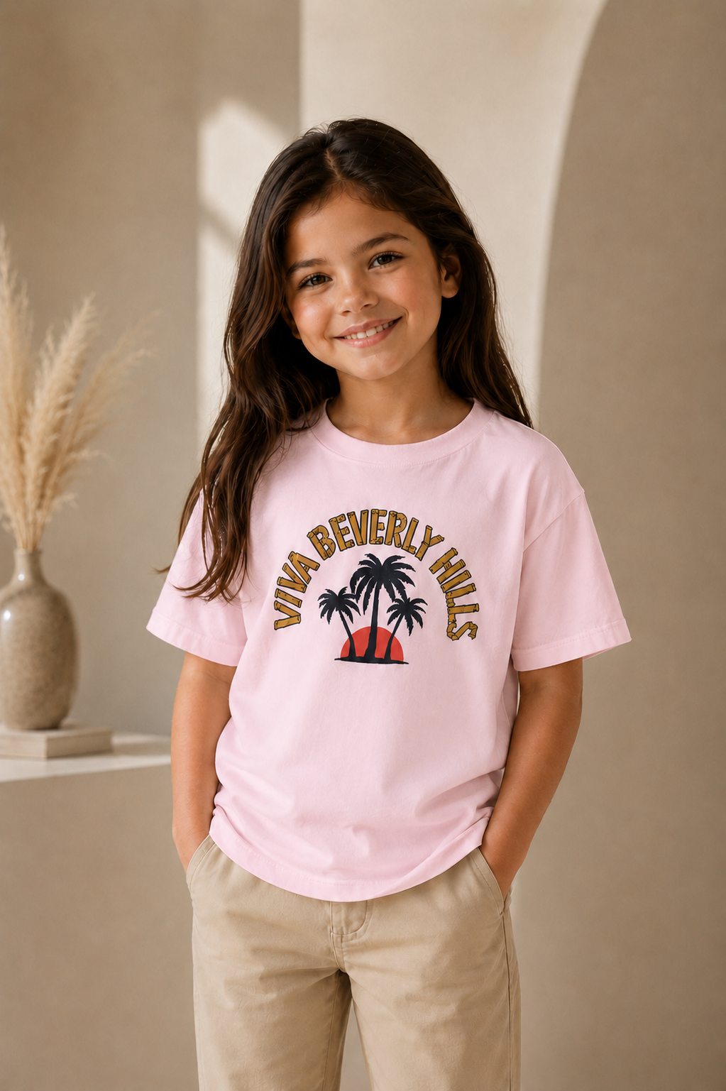 Viva Beverly Hills Palm Sunset Graphic T-Shirt | Girl Kids Category | Boutique LH Montréal