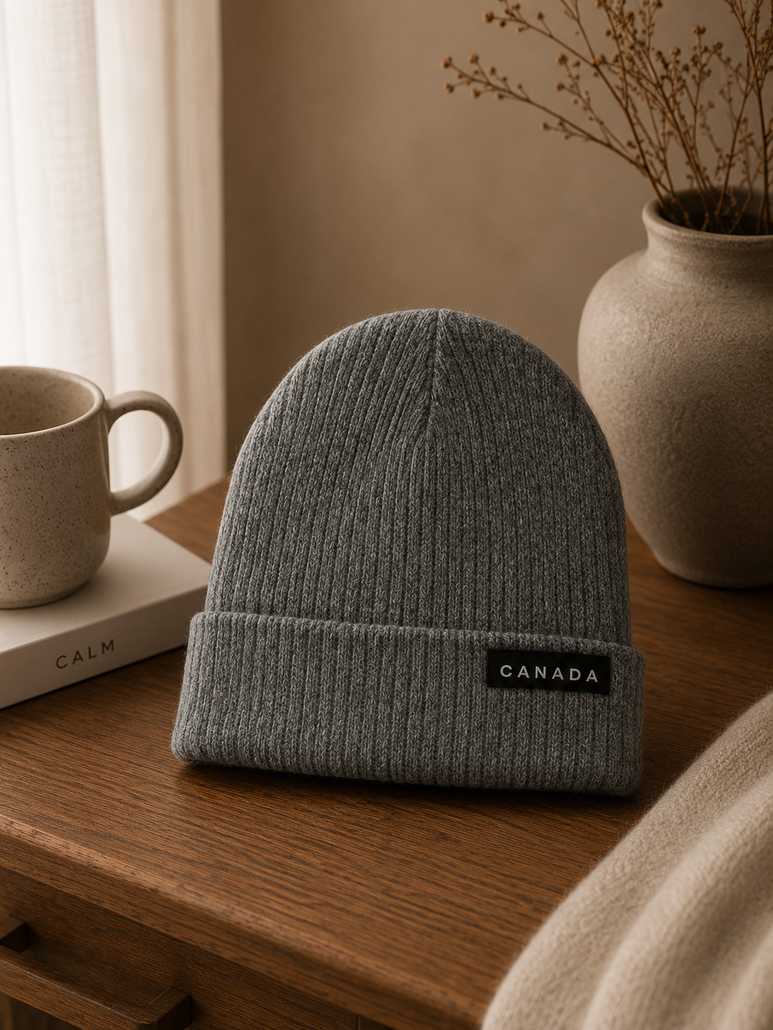 Canada Wool Beanie – Heather Grey | Boutique LH Montréal