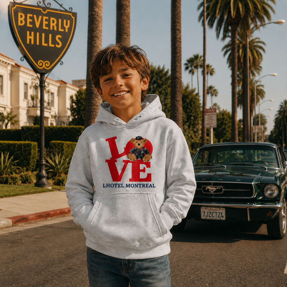 LOVE Teddy Kids Hoodie | Boutique LH Montréal