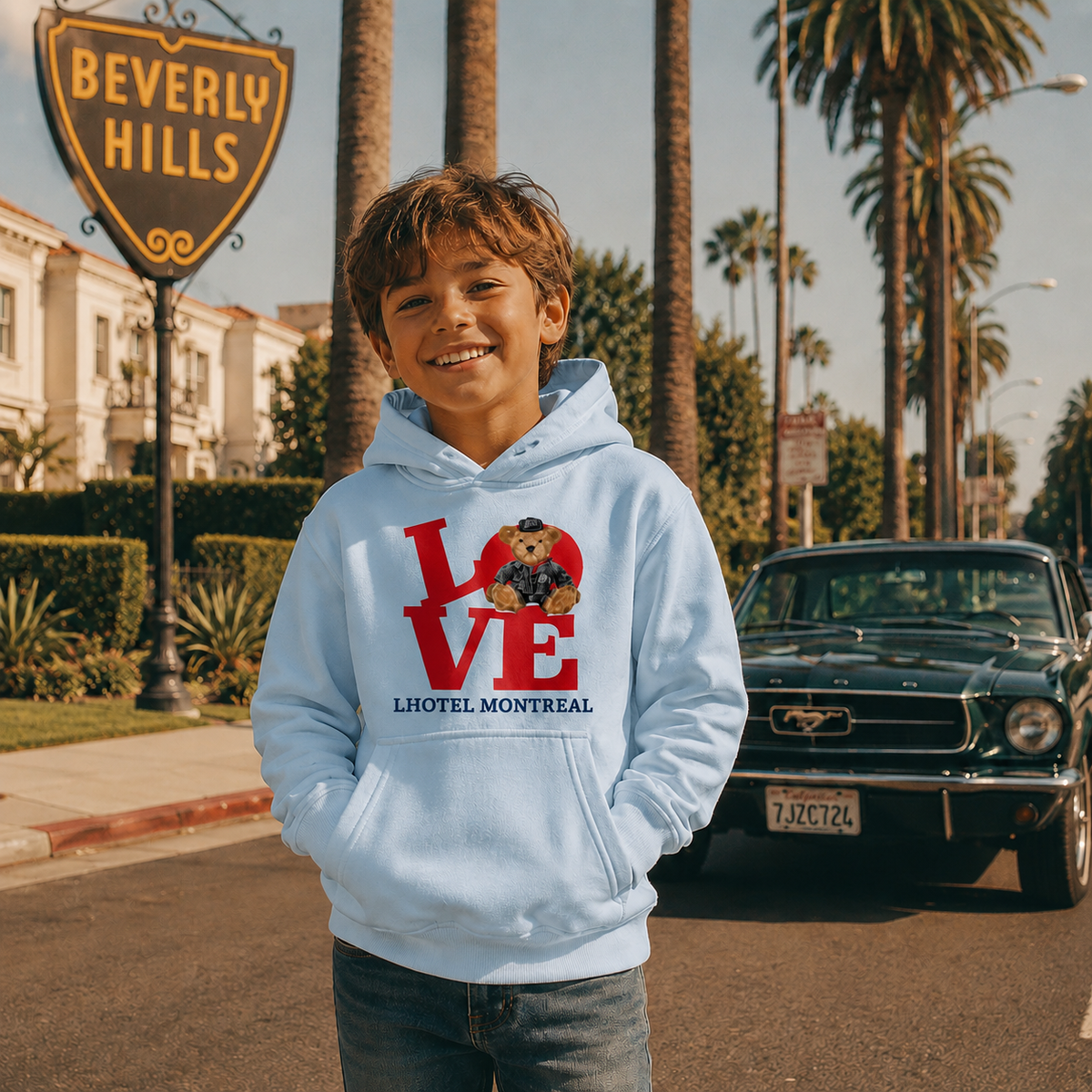 LOVE Teddy Kids Hoodie | Boutique LH Montréal