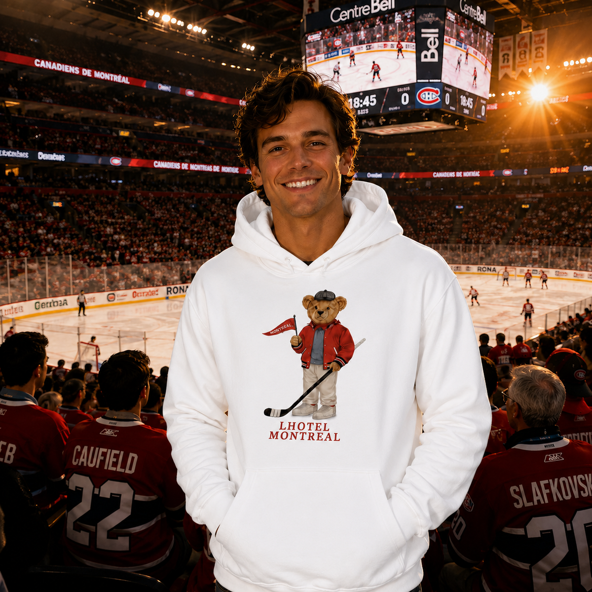 Teddy Bear Montréal Hoodie – LHotel Souvenir Unisex Sweatshirt | Boutique LH Montréal