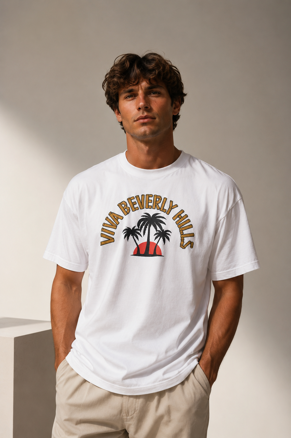 Viva Beverly Hills Palm Sunset Graphic T-Shirt | Men Category | Boutique LH Montréal