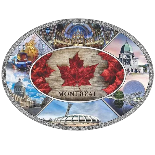 Montréal Oval Foil Magnet – Souvenir | Boutique LH Montréal