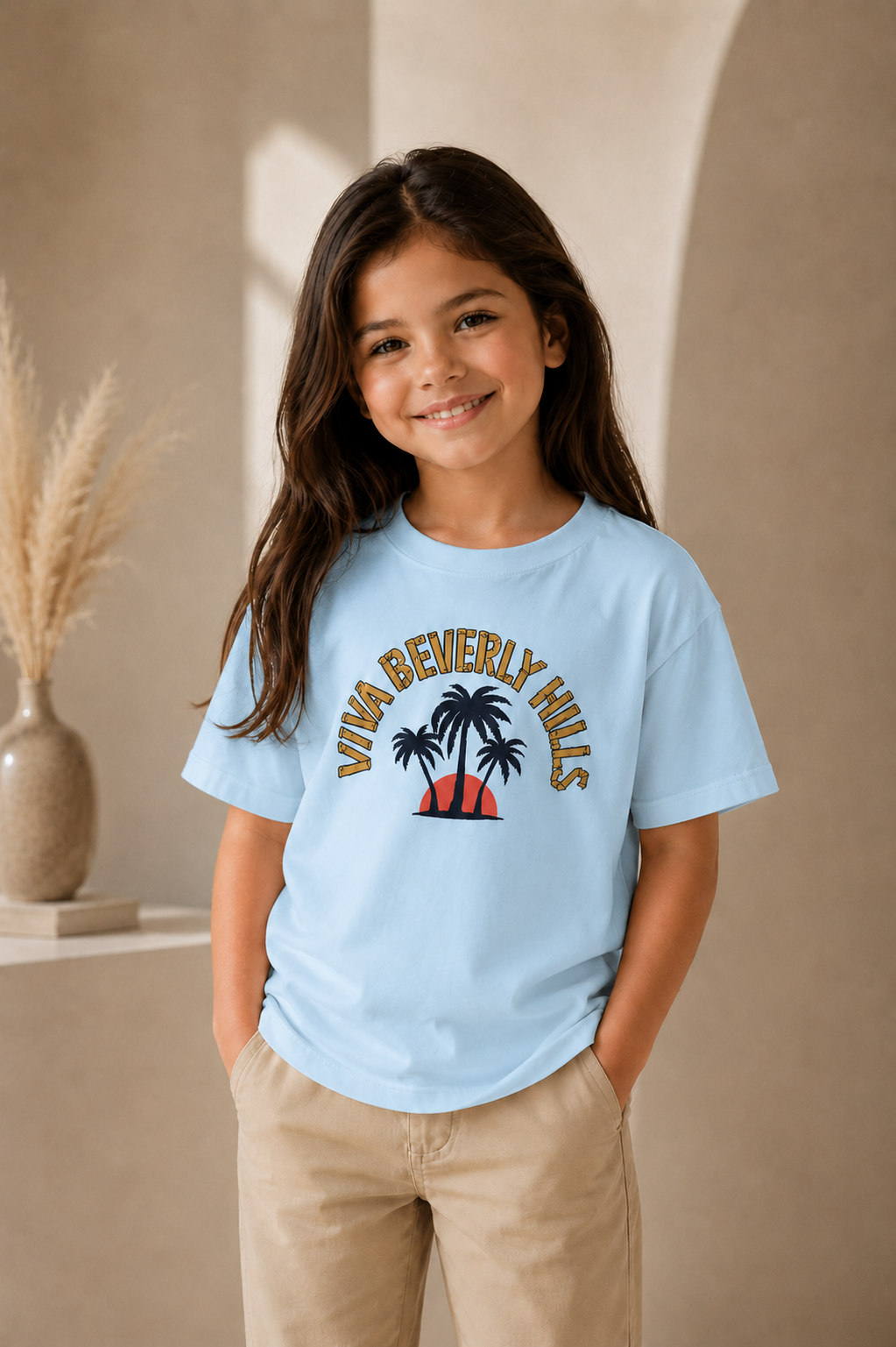 Viva Beverly Hills Palm Sunset Graphic T-Shirt | Girl Kids Category | Boutique LH Montréal