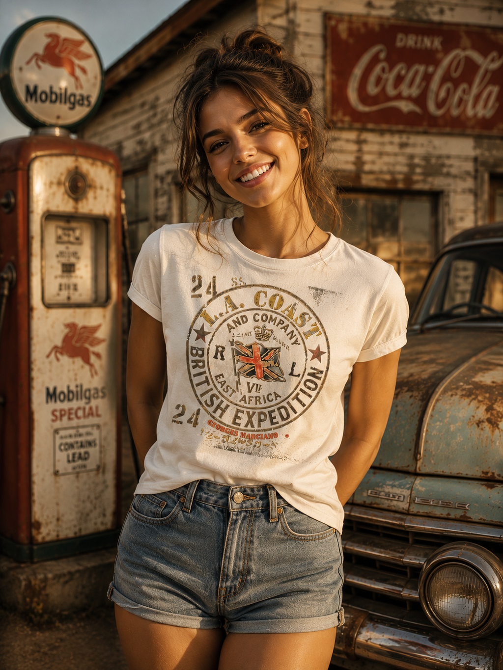 Georges Marciano Collection – British Expedition Graphic T-Shirt | Women Category | Boutique LH Montréal (Copy)